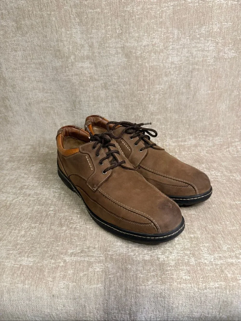 Johnston & Murphy Men’s Leather Lace Up XC4 Oxford Casual Shoes Brown Size 12